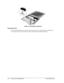 Page 302-10 Removal and Replacement HP OmniBook XE2
 Figure 2-6. Installing the Keyboard
Reassembly Notes
 · Lay the keyboard bottom side up on the top case, forward of its normal position, and attach the
flex cable to the base. Be sure that the cable is folded neatly beneath the keyboard. 