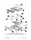 Page 684-2 Replaceable Parts HP OmniBook XE2
 
 Figure 4-1. Exploded View (Except Display Components)
  Note: Omnibook XE2-DB shown.  Some details differ from Omnibook XE2-DD.
6
14
2
9
1
5
4
8
23
38
25
24
13
11
15
21 