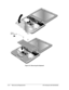 Page 382-14 Removal and Replacement HP Omnibook XE4100/XE4500
  Figure 2-9. Removing the Keyboard
Screw,
M2.5×4mm (4) 