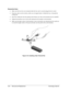 Page 462-24  Removal and Replacement  Technology Code ID) 
Reassembly Notes 
• Make sure the fan wires are not pinned under the fan, and is securely plugged into its socket. 
• If present, make sure the wireless cables are not trapped under or behind the fan, or beneath the 
cooling fins. 
• Insert the cooling fins into the opening in the bottom case, then set the heatsink onto its standoffs. 
• Tighten the heatsink screws in the order indicated by the numbers on the heatsink. 
• Make sure the upper surface of...