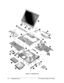 Page 904-2 Replaceable Parts HP Omnibook XT6050, XT/VT6200
 
  Figure 4-1. Exploded View 