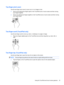 Page 33Two-finger pinch zoom
Use the two-finger pinch zoom to zoom out or in on images or text.
●Zoom out by placing two fingers apart on the TouchPad zone or touch screen and then moving
your fingers together.
●Zoom in by placing two fingers together on the TouchPad zone or touch screen and then moving
your fingers apart.
Two-finger scroll (TouchPad only)
Use the two-finger scroll to move up, down, or sideways on a page or image.
●Place two fingers slightly apart on the TouchPad zone and then drag them up,...