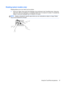 Page 45Rotating (select models only)
Rotating allows you to turn items such as photos.
●Point to an object, then anchor the forefinger of your left hand in the TouchPad zone. Using your
right hand, slide your forefinger in a sweeping motion from 12 o’clock to 3 o’clock. To reverse the
rotation, move your forefinger from 3 o’clock to 12 o’clock.
NOTE:Rotate is intended for specific apps where you can manipulate an object or image. Rotate
may not be functional for all apps.
Using the TouchPad and gestures 37 