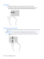 Page 52Left-edge swipe 
The left-edge swipe reveals your open apps so that you can switch to them quickly.
●Gently swipe your finger inward from the left edge of the display to switch between apps.
Without lifting your finger, swipe back toward the left edge to reveal all open apps.
Top-edge swipe and bottom-edge swipe
The top-edge swipe or bottom-edge swipe displays app command options that allow you to customize
apps.
IMPORTANT:When an app is open, the top-edge gesture varies depending on the app.
▲Gently...