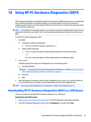 Page 5510Using HP PC Hardware Diagnostics (UEFI)
HPPCHardwareDiagnosticsisaUni