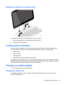 Page 29Releasing the tablet from the keyboard dock
To release the tablet from the keyboard dock, follow these steps:
1.Slide the release latch on the keyboard dock to the left (1).
2.Lift and remove the tablet (2).
Locating system information
Important system information is located on the bottom edge of the tablet or on the keyboard base.
You may need the information when travelling internationally or when you contact support:
●Serial number
●Product number
●Warranty period
●Regulatory and wireless...