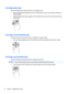 Page 34Two-finger pinch zoom
Use the two-finger pinch zoom to zoom out or in on images or text.
●
Zoom out by placing two fingers apart on the TouchPad zone or touch screen and then moving your
fingers together.
●
Zoom in by placing two fingers together on the TouchPad zone or touch screen and then moving your
fingers apart.
Two-finger scroll (TouchPad only)
Use the two-finger scroll to move up, down, or sideways on a page or image.
●
Place two fingers slightly apart on the TouchPad zone and then drag them up,...