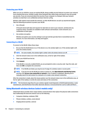 Page 28Protecting your WLAN
When you set up a WLAN or access an existing WLAN, always enable security features to protect your network 
from unauthorized access. WLANs in public areas (hotspots) like 
co