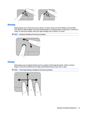 Page 37Rotating
Rotating allows you to rotate items such as photos. To rotate, anchor your left fore