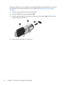 Page 70The security cable slot on your computer may look slightly different from the illustration in this section.
For the location of the security cable slot on your computer, see 
Getting to know your computer
on page 4.
1.Loop the security cable lock around a secured object.
2.Insert the key (1) into the security cable lock (2).
3.Insert the security cable lock into the security cable slot on the computer (3), and then lock the
security cable lock with the key.
4.Remove the key and keep it in a safe place....