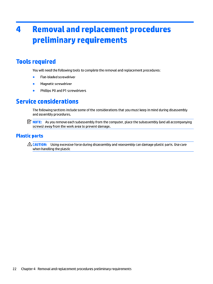 Page 304Removal and replacement procedures preliminary requirements
Tools required
You will need the following tools to complete the removal and replacement procedures:
