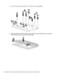 Page 362.Remove the rubber strip (1), and then remove 10 Phillips 2x5 screws (2) and (3).
3.Slide a nylon 