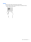 Page 37Tapping
To make an on-screen selection, use the tap function on the TouchPad.
●Point to an item on the screen, and then tap one finger on the TouchPad zone to make a
selection. Double-tap an item to open it.
Using TouchPad gestures 27 