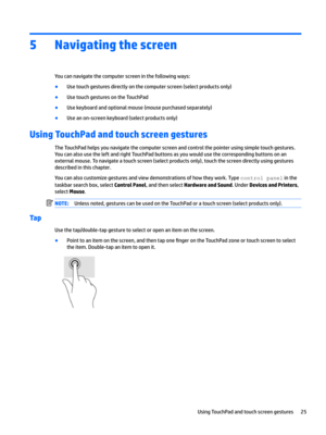 Page 335Navigating the screen
Youcannavigatethecomputerscreeninthefollowingways:
