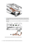 Page 602.Thefollowingillustrationshowsthereplacementthermalmateriallocations.Thethermalmaterialmust
bethoroughlycleanedfromthesurfacesoftheheatsinkandthesystemboardcomponentseachtime theheatsinkisremoved.Replacementthermalmaterialisincludedwiththeheatsinkandsystemboard
sparepartkits.
Thermalpasteisusedonthesystemboardcomponents(1), (3)andontheheatsinkareas (2), (4)that
servicethem....