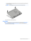 Page 455.Useanon-markingtooltodisengagethebottomcoverfromthecomputer.Workaroundtheseamsonallsidesofthecomputer.CAUTION:Toavoiddamagingthecover,donotprythecoverneartheopticaldrivebay.
Reversethisproceduretoinstallthebottomcover.
Remove Display
NOTE:Thedisplaypanelcanberemovedoncethebottomcoverisremoved.SeetheDisplayassembly,
touchonpage64ortheDisplayassembly,non-touchonpage59sectionsfordisassemblingthenon...