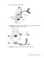 Page 555.Removetheheatsink(2)fromthesystemboard.
BDiscrete graphics:Thermalpasteisusedontheprocessorandassociatedheatsinkarea(1),(2),aswell
asthegraphicschipandassociatedheatsinkarea
(3),(4).
BUMA graphics:Thermalpasteisusedontheheatsink(1)andtheprocessor(2).
Componentreplacementprocedures47 