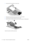 Page 662.Disconnect the RJ-45 cable (2) from the system board.
3.Remove the 2 screws (1) that secure the system board to the base enclosure.
4.Lift the left side of the system board (2) until it rests at an angle.
5.Remove the system board (3) by sliding it away from the base enclosure at a 45-degree angle.
Reverse the procedure to install the system board.
58 Chapter 4   Removal and replacement procedures ENWW 