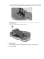 Page 63c.Gently press the memory module (3) down, applying pressure to both the left and right edges
of the memory module, until the retention clips snap into place.
11.Align the tabs on the memory module compartment cover with the notches on the computer (1)
and close the cover (2).
12.Tighten the 2 memory module compartment screws (3).
13.Replace the battery.
14.Turn the computer right-side up, and then reconnect external power and external devices.
15.Turn on the computer.
53 