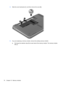 Page 805.Slide the cover backwards (2), and then remove the cover (3).
6.If you are replacing a memory module, remove the existing memory module:
a.Pull away the retention clips (1) on each side of the memory module. The memory module
tilts up.
70 Chapter 10   Memory modules 