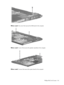 Page 149Where used: One screw that secures the USB board to the computer
Where used: 2 screw that secures the speaker assembly to the computer
Where used: 2 screws that secure the system board to the computer
Phillips PM2.5×4.0 screw 141 