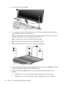 Page 928.Remove the display assembly (3).
9.If it is necessary to replace the display bezel or any of the display assembly internal components,
remove the following screw covers and screws:
(1) Four rubber screw covers on the display bezel top edge. The display rubber screw covers are
included in the Rubber Feet Kit, spare part number 417095-001.
(2) Two rubber screw covers on the display bezel bottom edge
(3) Four Phillips PM2.5×5.0 screws on the display bezel top edge
(4) Two Phillips PM2.5×9.0 screws on the...