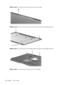 Page 148Where used: 2 screws that secure the switch cover to the computer
Where used: One screw that secures the camera module assembly to the display enclosure
Where used: 2 screws that secure the wireless antenna transceivers to the display enclosure
Where used: 3 screws that secure the top cover to the computer
140 Chapter 7   Screw listing 