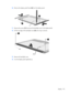 Page 18310.Remove the display panel frame (2) from the display panel.
11.Remove the screws (1) that secure the backlight cover to the display panel.
12.Lift the top edge of the backlight cover (2) and swing it outward.
13.Remove the backlight cover.
14.Turn the display panel right-side up.
Display 175 