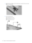 Page 985.Release the ZIF connector (1) to which the TouchPad cable is connected and disconnect the cable
(2) from on the system board.
6.Remove the following screws:
(1) One Phillips PM2.5x5.0 screw
(2) Three Phillips PM2.5×4.0 screws
(3) One Phillips PM2.5×9.0 screw
90 Chapter 4   Removal and replacement procedures 