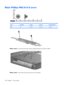 Page 158Black Phillips PM2.0×3.0 screw
ColorQuantityLengthThreadHead diameter
Black 10 3.0 mm 2.0 mm 4.0 mm
Where used: 2 screws that secure the camera module bracket to the camera module
Where used: 2 screws that secure the top cover to the computer
150 Chapter 7   Screw listing 