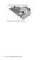 Page 643.Remove the Bluetooth module from the base enclosure (3).
Reverse this procedure to install the Bluetooth module.
56 Chapter 4   Removal and replacement procedures 