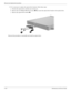 Page 654–20Maintenance and Service Guide
Removal and replacement procedures
5. If it is necessary to replace the optical drive bracket, follow these steps:
a. Position the optical drive with the rear toward you. 
b. Remove the two Phillips PM2.0×3.0 screws 1 that secure the optical drive bracket to the optical drive. 
c. Remove the optical drive bracket 2. 
Reverse this procedure to reassemble and install an optical drive.  