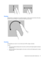 Page 47Rotating
Rotating allows you rotate items such as photos and pages. To rotate, anchor your thumb on the screen,
and then move your forefinger in a semicircular motion around your thumb.
Pinching
Pinching allows you to zoom in or out on items such as PDFs, images, and photos.
To pinch:
●Zoom out by holding two fingers apart on the screen, and then pull the fingers together to decrease
an objects size.
●Zoom in by holding two fingers together on the screen, and then pull the fingers apart to increase
an...