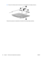 Page 2822.Remove the wireless antenna transceivers and cables (4) from the display enclosure.
Reverse this procedure to reassemble and install the Flush Glass display assembly.
22 Chapter 1   Removal and replacement procedures ENWW 