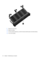 Page 729.Replace the service door.
10.Replace the battery.
11.Turn the computer right-side up, and then reconnect external power and external devices.
12.Turn on the computer.
62 Chapter 8   Maintaining your computer 