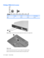 Page 140Phillips PM2.0×4.0 screw
ColorQuantityLengthThreadHead diameter
Black 18 4.0 mm 2.0 mm 4.5 mm
Where used: 2 screws that secure the optical drive bracket to the optical drive
Where used:
(1) Two screws that secure the TV tuner module to the system board
(2) Two screws that secure the WLAN module to the system board
132 Chapter 7   Screw listing 