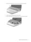 Page 797.Remove the four Phillips PM2.0×4.0 screws that secure the keyboard to the computer.
8.Lift the rear edge of the keyboard (1) until it rests at an angle.
9.Slide the keyboard (2) back until the keyboard connector on the system board is accessible.
Component replacement procedures 71 