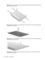 Page 126Where used: 4 screws that secure the display hinges to the display bezel on computers equipped with
BrightView display assemblies
Where used: 8 screws that secure the display hinges to the display bezel on computers equipped with
AntiGlare display assemblies
Where used: 2 screws that secure the wireless antennas to the display cover on computers equipped
with BrightView display assemblies
Where used: One screw that secures the webcam to the display cover on computers equipped with
AntiGlare display...