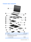 Page 27Computer major components
ItemDescriptionSpare part number
(1)Display assembly (includes webcam, 2 microphones, and 2 wireless antenna transceivers and cables)
 
16.0-inch WXGA BrightView display assemblies: 
 ●For use in white computers512357-001
 
●For use in black computers 512358-001
Computer major components 19 
