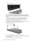 Page 784.Remove the display assembly (2).
NOTE:Steps 5 through 27 provide display assembly internal component removal information for
computers equipped with AntiGlare display assemblies. See steps 28 through 38 for display
assembly internal component removal information for computers equipped with BrightView display
assemblies.
NOTE:See Webcam/microphone moduleon page 49 for webcam/microphone module
replacement instructions for computers equipped with BrightView display assemblies.
5.If it is necessary to...