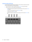 Page 46Using the media activity keys
The media activity keys control the play of an audio CD or a DVD or BD that is inserted into the optical
drive (or an external optical drive, purchased separately).
●When an audio CD or a DVD is not playing, press the Play/Pause key to play the disc (2).
●When an audio CD or a DVD is playing, use the following keys:
◦To play the previous track of an audio CD or the previous section of a DVD, press the Previous
Track key (1).
◦To pause or resume playing the disc, press...