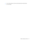 Page 736.Turn the computer right-side up, and then reconnect external power and external devices.
7.Turn on the computer.
Adding or replacing a hard drive 63 