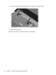 Page 6811.Disconnect the LED board cable (2) from the LIF connector on the system board.
12.Remove the switch cover.
Reverse this procedure to install the switch cover and keyboard.
60 Chapter 4   Removal and replacement procedures 