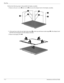 Page 12811 – 2Maintenance and Service Guide
Recycling
Perform the following steps to disassemble the display assembly: 
1. Remove all screw covers 1 and screws 2 that secure the display bezel to the display assembly. 
2. Lift up and out on the left and right inside edges 1 and the top and bottom inside edges 2 of the display bezel 
until the bezel disengages from the display assembly. 
3. Remove the display bezel 3.  