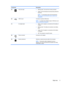 Page 15Component Description
(5)
Hard drive light 
●Blinking white: The hard drive is being accessed.
●Amber: HP 3D DriveGuard has temporarily parked the
hard drive.
NOTE:For information about HP 3D DriveGuard,
see 
Using HP 3D DriveGuard (select models only)
on page 55.
(6)
USB 2.0 port Connects an optional USB device.
NOTE:For details about different types of USB ports, see
Using a USB device on page 46.
(7)  AC adapter light 
●White: The AC adapter is connected and the battery is
charged.
●Blinking white:...