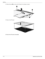 Page 13511–6Maintenance and Service Guide
Recycling
22. Release the tape 4 that secures the LCD panel to the display rear panel. 
23. Remove the LCD panel. 
24. Recycle the LCD panel and backlight.  