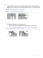 Page 39Scrolling
Scrolling is useful for moving up, down, or sideways on a page or image. To scroll, place two fingers
slightly apart on the TouchPad, and then drag them across the TouchPad in an up, down, left, or right
motion.
NOTE:Scrolling speed is controlled by finger speed.
NOTE:Two-finger scrolling is enabled at the factory.
Pinching/Zooming
Pinching allows you to zoom in or out on images or text.
●Zoom in by placing two fingers together on the TouchPad, and then moving them apart.
●Zoom out by placing...