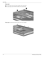 Page 1187–6Maintenance and Service Guide
Screw listing
Where used:
1 Two screws that secure the TV tuner module to the system board
2 Two screws that secure the WLAN module to the system board
Where used: 4 screws that secure the switch cover to the computer 