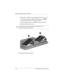 Page 1245–8 Maintenance and Service Guide
Removal and Replacement Procedures
1. Prepare the computer for disassembly (refer to Section 5.3).
2. Loosen the two captive Phillips PM2.0×5.0 screws 1 that 
secure each hard drive cover to the computer.
3. Lift the right side of the cover 2 and swing it to the left.
4. Remove the hard drive cover.
✎The hard drive covers are included in the Plastics Kit, 
spare part number 432981-001.
Removing the Hard Drive Covers 