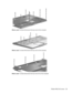 Page 145Where used: 8 screws that secure the top cover to the computer
Where used: 5 screws that secure the top cover to the computer
Where used: 4 screws that secure the top cover trim to the computer
Phillips PM2.5×8.0 screw 135 